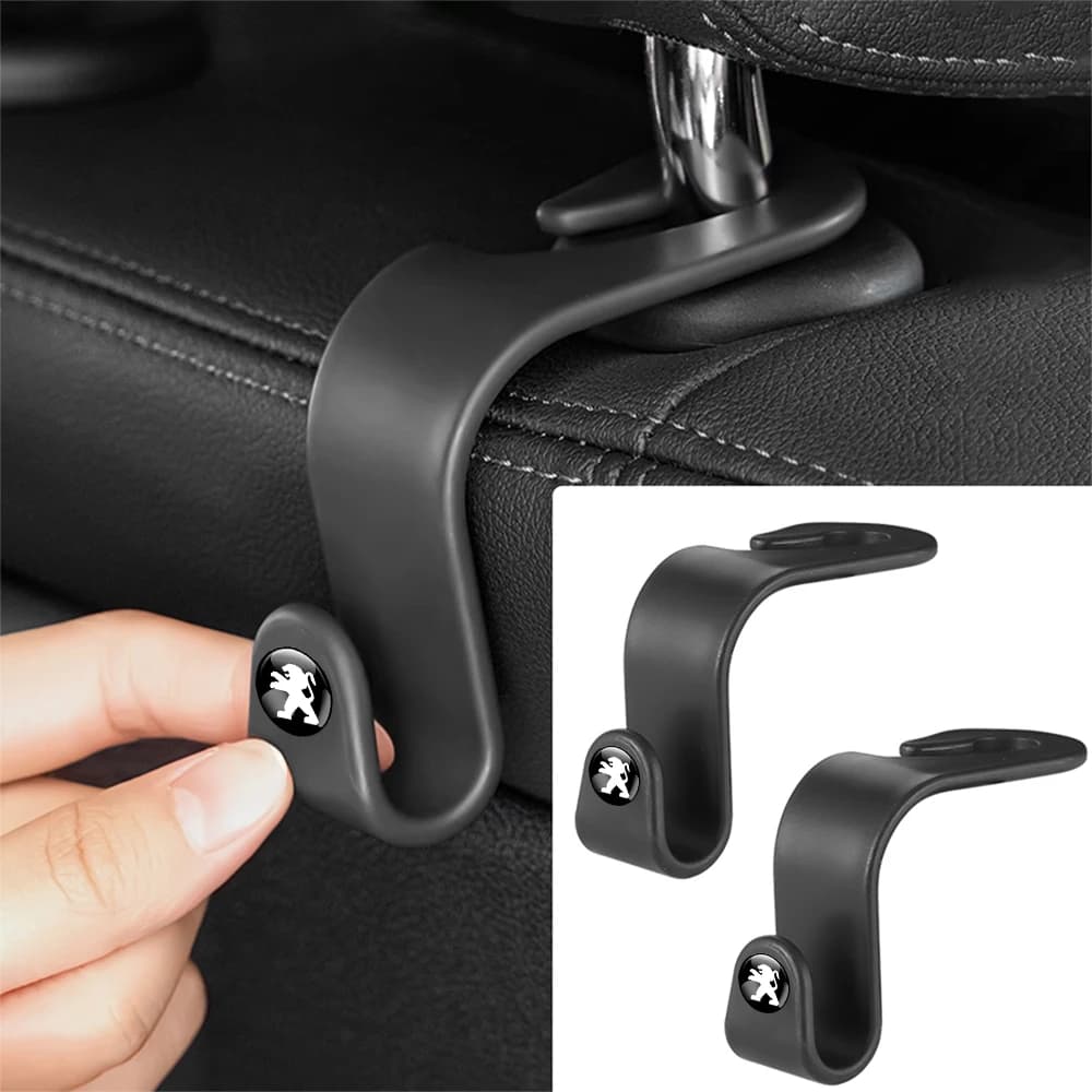 2/4pcs Auto Sedile Posteriore Posteriore Gancio di Stoccaggio Organizer Holder Accessori Per Peugeot 408 4008 308 3008 2008 5008 508 106 107 208 301