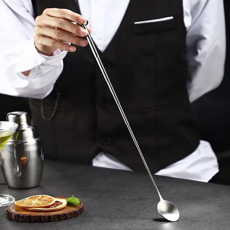 Cucchiaio da bar retrattile in acciaio inossidabile 145mm-440mm Bar Bar Barista Cocktail Shaker Cocktail Cucchiaio da miscelazione