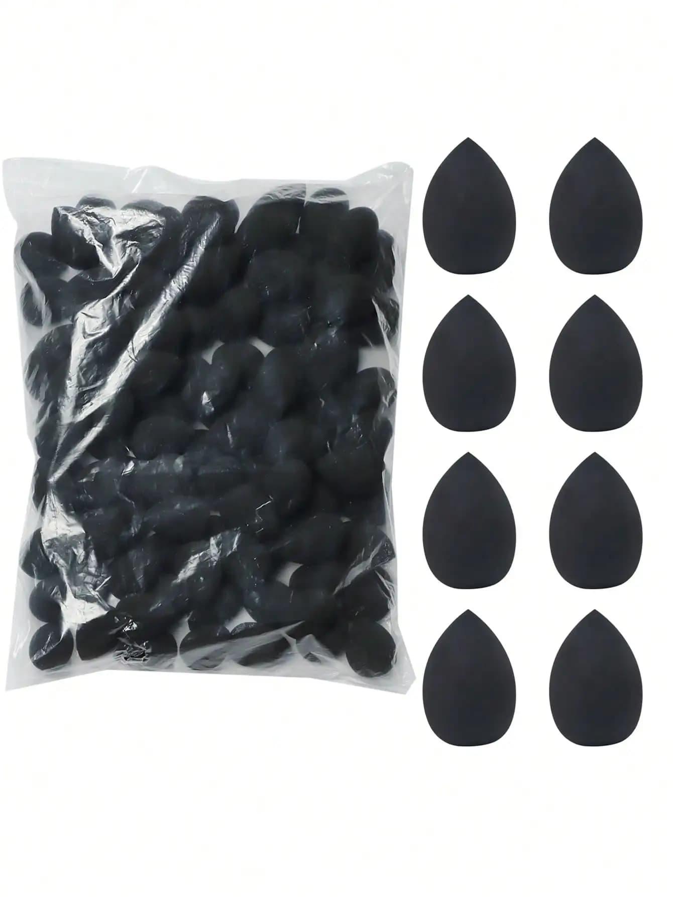 Water Drop Makeup Sponge Black Beauty Blender Soft Non‑Latex Foundation Blender Cosmetic Puff Make‑up Sponges