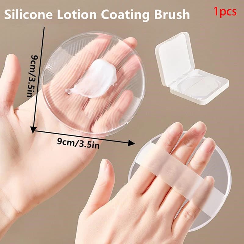 【M】Soft Silicone Gel Powder Puff Sponge Transparent No 'Powder Eating' for Face Foundation & Body Lotion Applicator Tool