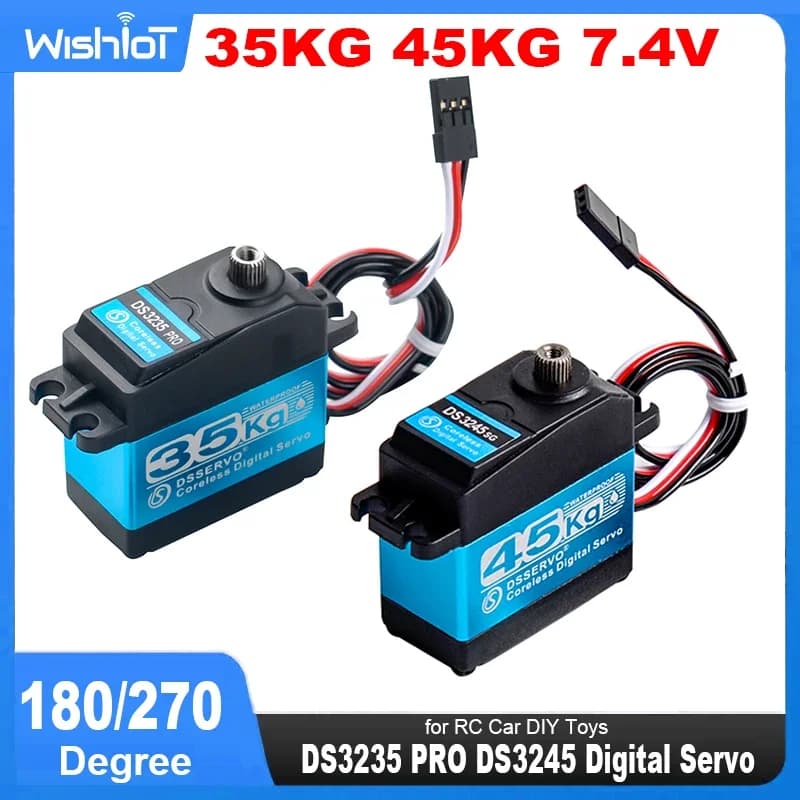 DS3235 PRO DS3245 Coreless Digital Metal Robotic Servo 35KG 45KG Motor 7.4V 180/360° IP66 with 25T Servo Arm for RC Car DIY Toys
