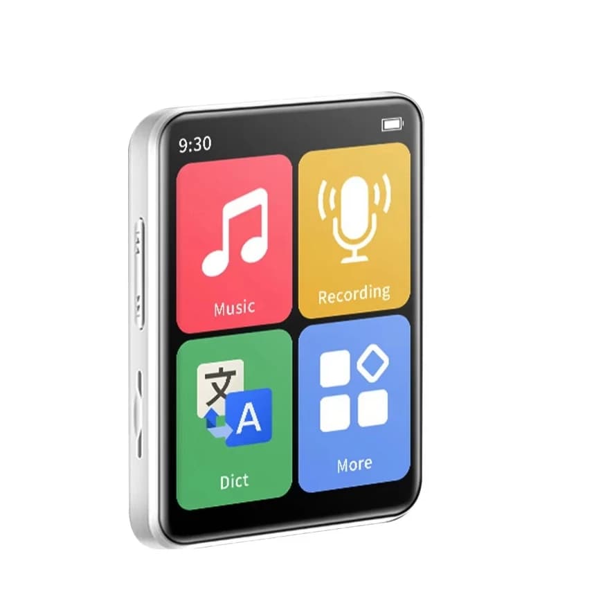 Mini lettore musicale portatile Bluetooth MP3 MP4 da 2 pollici/touch screen altoparlante incorporato FLAC WAV/registrazione radio FM eBook