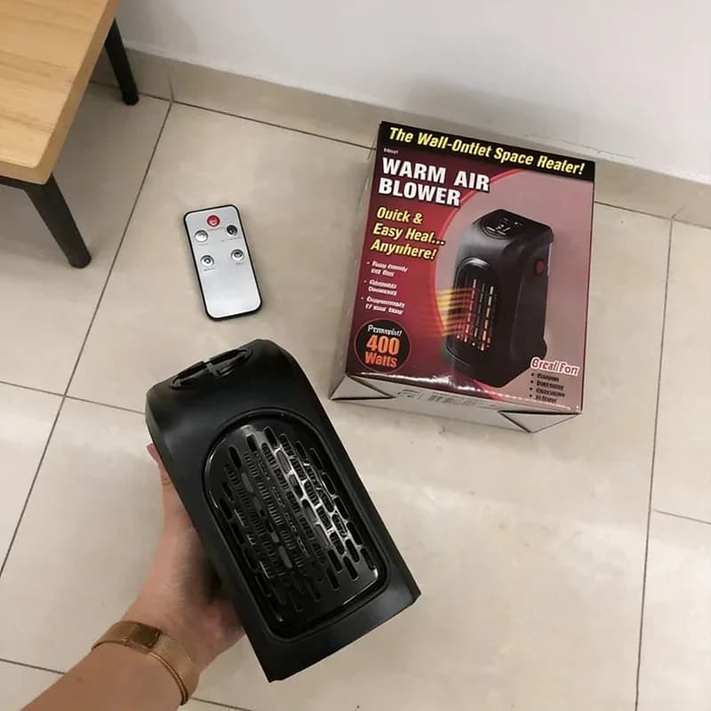 Stufa Elettrica Portatile da Parete, Mini Radiatore Ventilato per Ambienti, Apparecchio di Riscaldamento Domestico Compatto