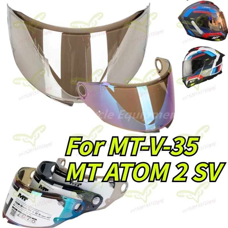 Visiera Originale per Casco Moto MT-V-35, Maschera UV, Occhiali da Sole Estivi, Accessori per Casco MT ATOM 2 SV