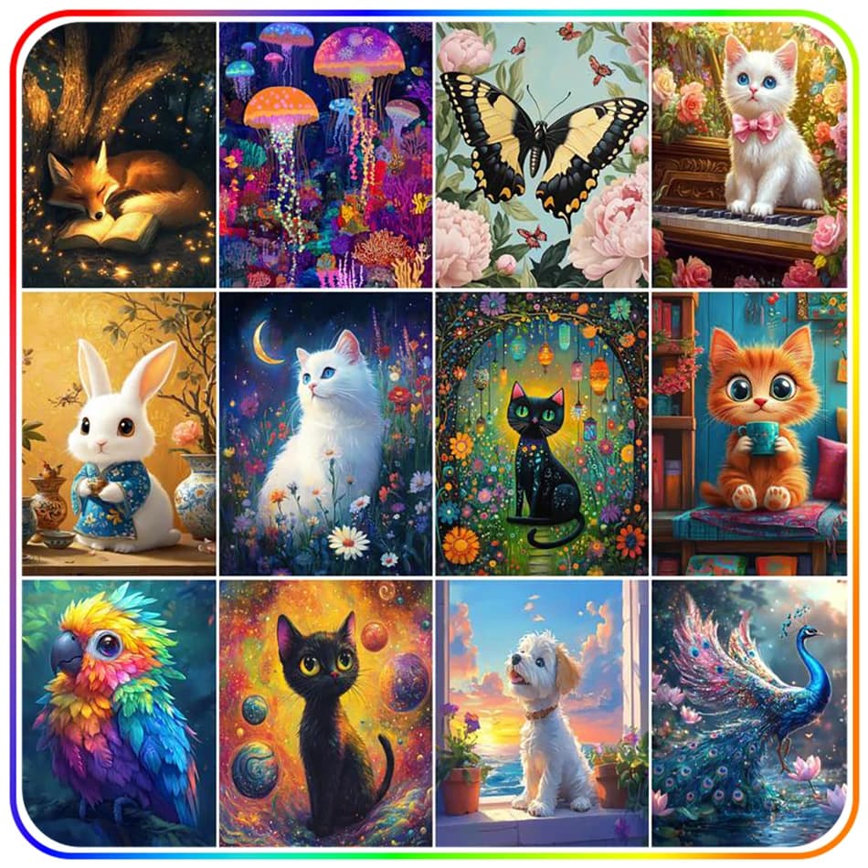 SDOYUNO Pittura Diamante Kit Completo Animale Diamante Ricamo Decorazione Della Parete Mestiere Kit Fai Da Te Regalo Fatto A Mano Di Cristallo 5D Diamante