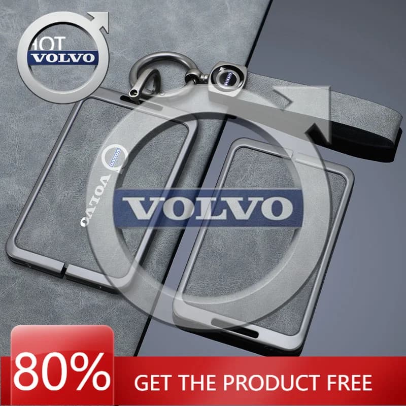 Nuova Custodia Portachiavi in Pelle con NFC per Auto Volvo 2026 - Compatibile con Volvo EM90 EX30 2024 e Polestar