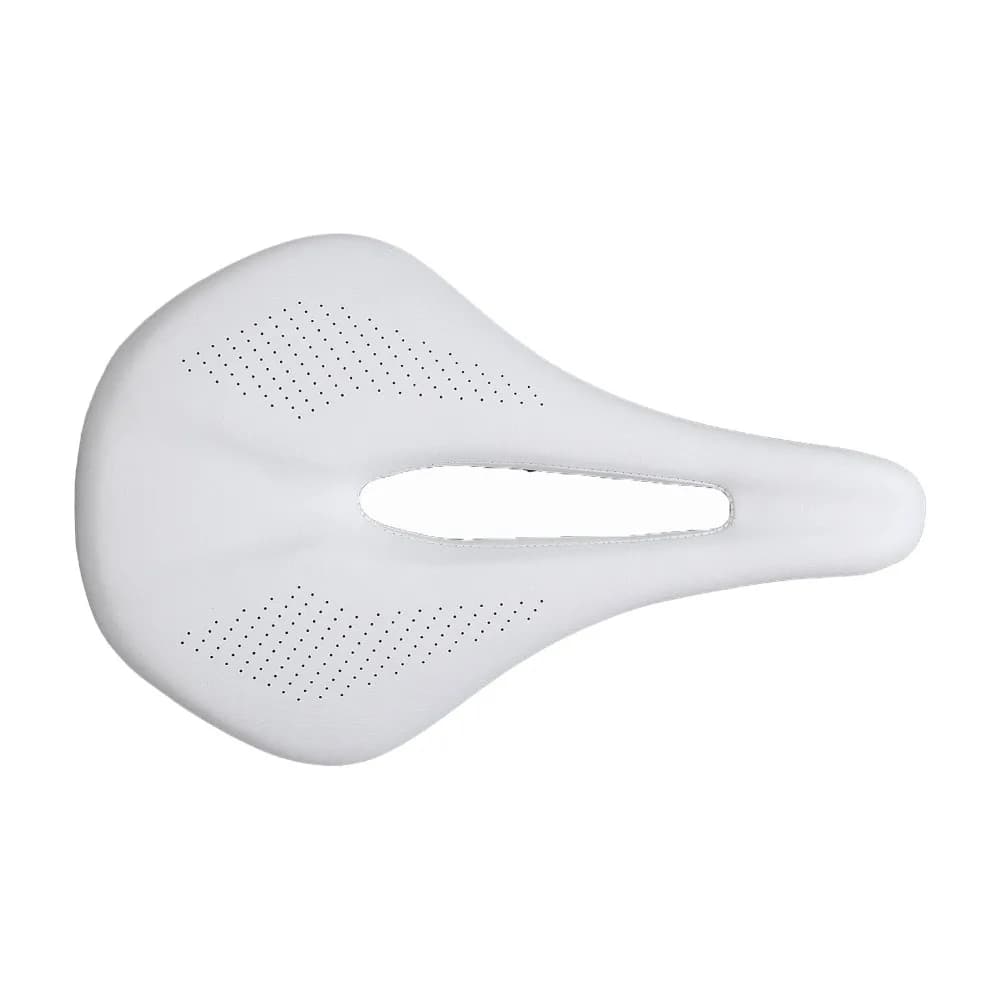 Sella per Bicicletta Larga 155mm, Leggera e Cava, Cuscino in Microfibra e Spugna, Ergonomica per Ciclismo, per Uomini e Donne