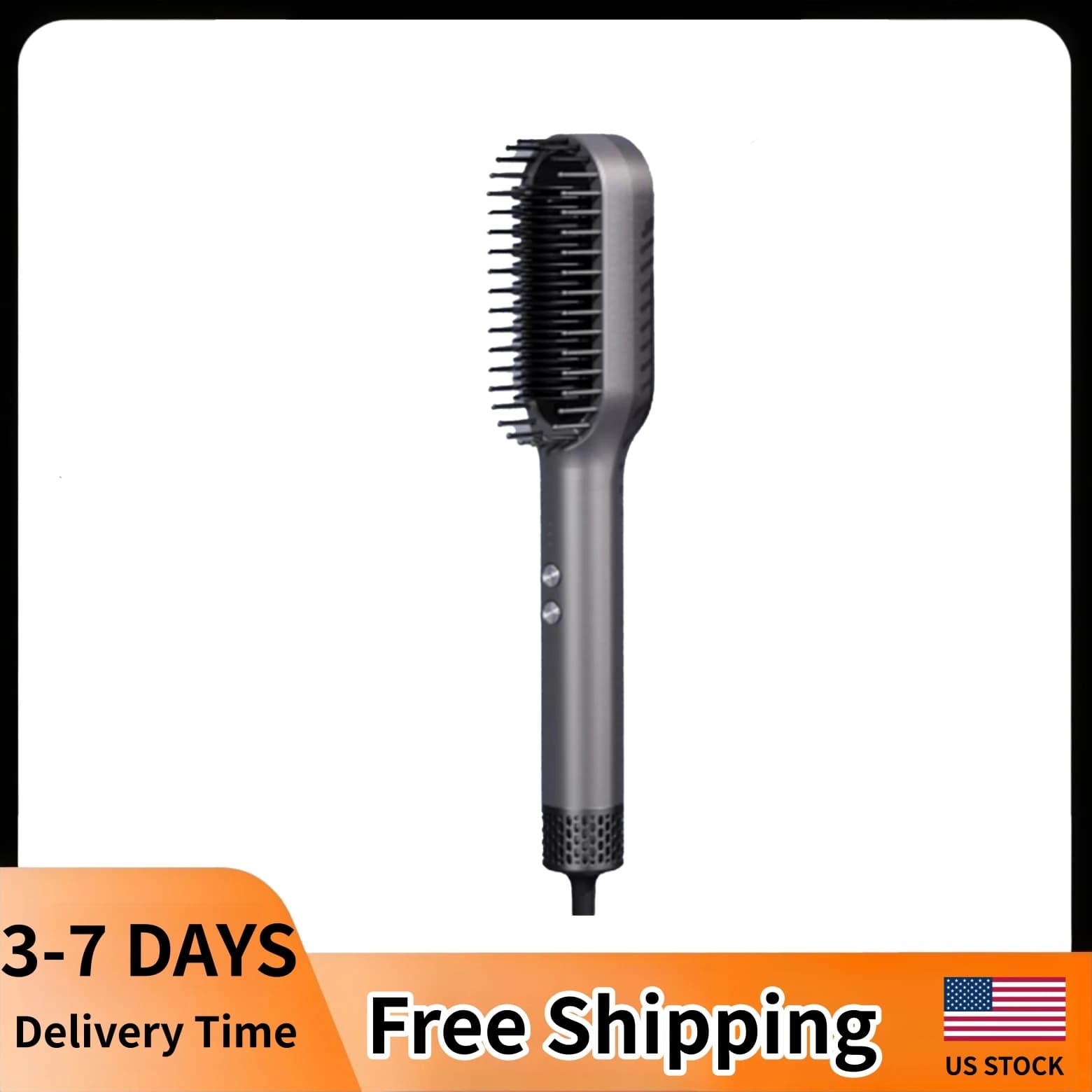 2 in 1 Straightening Comb Negative Ionic Hair Straightening Brush Double Voltage Hair Straightener Comb 3D Loop Comb Teeth