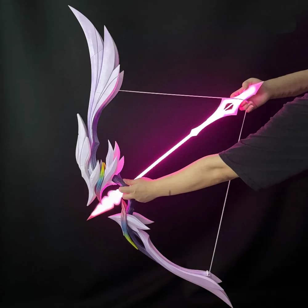 Arco e Frecce di Cyrene dal Gioco Honkai: Star Rail, Accessorio Luminoso per Cosplay, Decorazione per Feste di Halloween, Carnevale e Natale