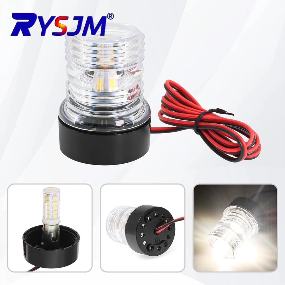 12V LED Navigation Anchor Light Navigation Light, Sailing Signal Lamp, Marine Boat, Yacht Accessories