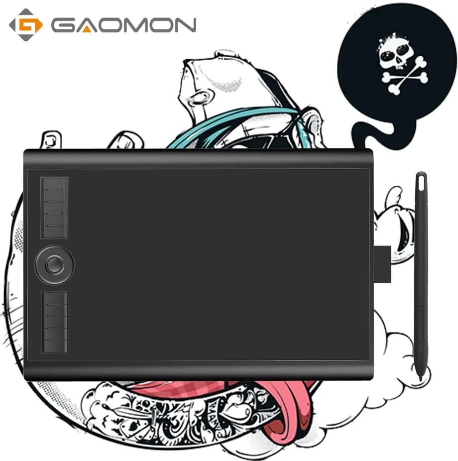Tavoletta grafica Gaomon M10K Tavolette da disegno da 10x6 pollici con penna senza batteria 8192 livelli Stilo a pressione 10 tasti a pressione