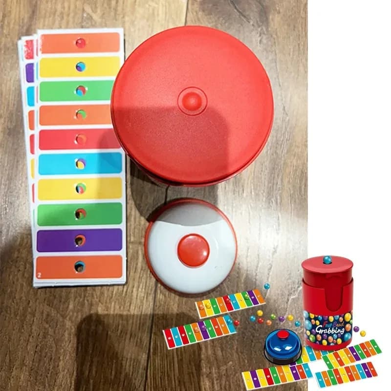 BINGO Manual Lucky Prize Draw Machine With Colorful Balls, Family Party Two-Player Interactive Stress-Relief Board Game