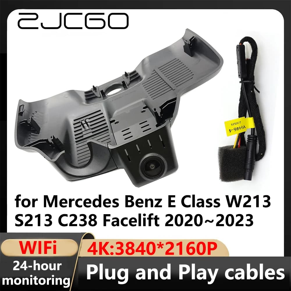 ZJCGO 4K Wifi 3840*2160 Car DVR Dash Cam VCR for Mercedes Benz Classe E W213 S213 C238 Facelift 2020 ~ 2023
