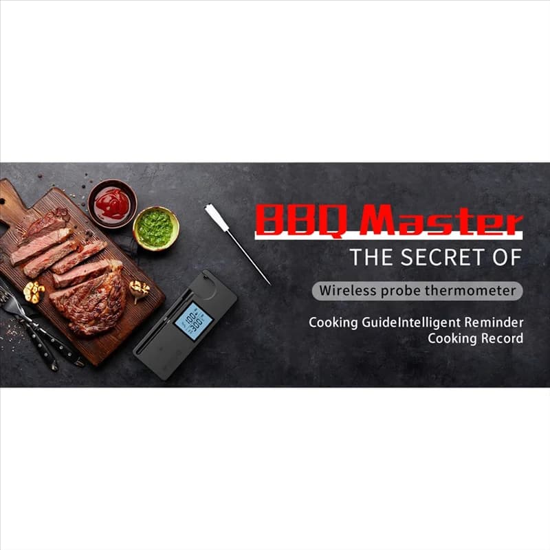 Y15A Termometro Bluetooth wireless digitale intelligente per cucina Bistecca per alimenti BBQ Carne con sonda impermeabile ricaricabile da 800 piedi