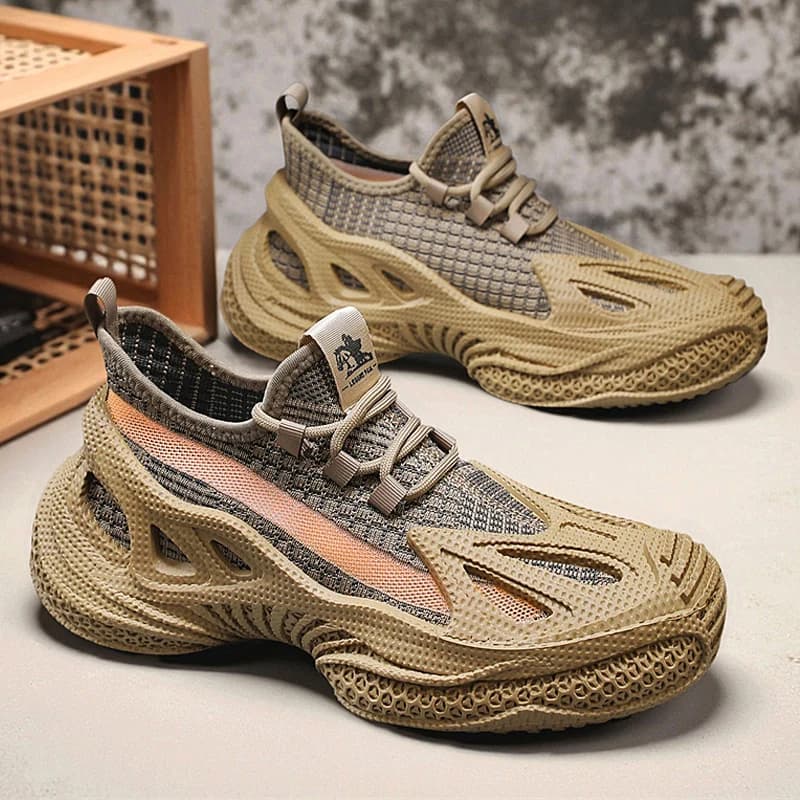 Scarpe da uomo Flying Woven Sneakers Platform Versatile Coconut Shoes Socks Shoes