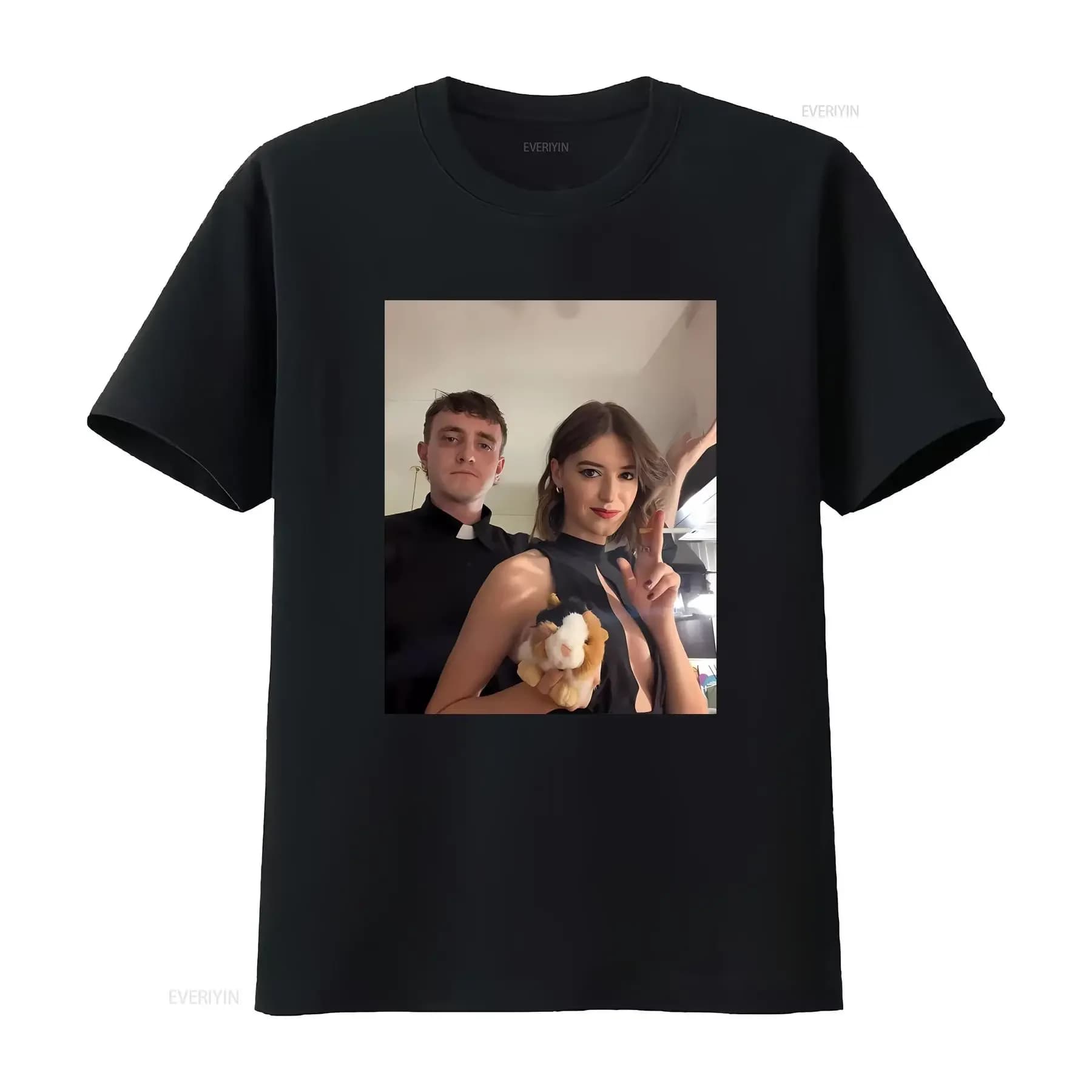 Paul Mescal And Daisy Edgar Jones Fleabag Photo Print T Shirt Fashionable For American Buyers vintage Washed Slightly Unisex