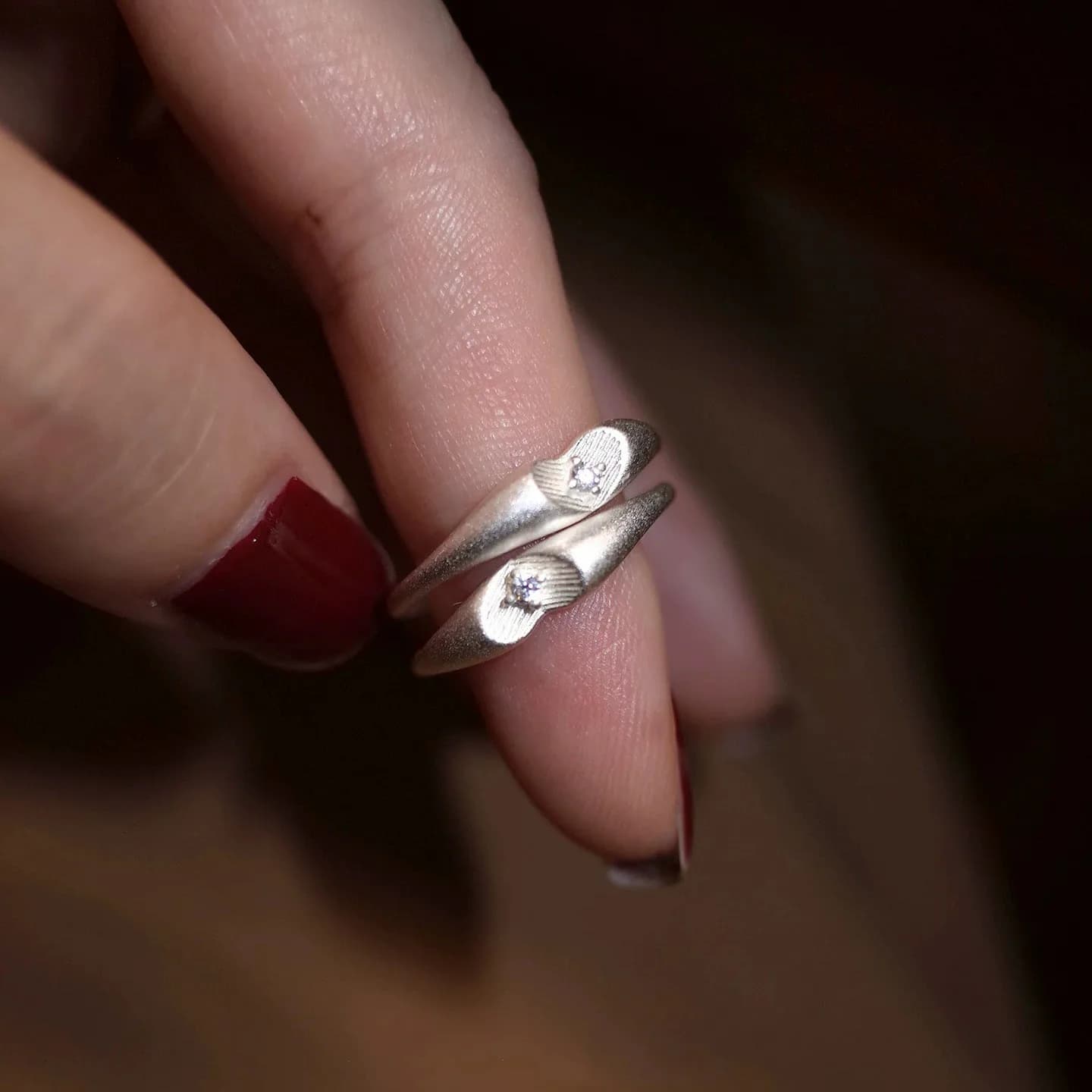 VENTFILLE 925 Sterling Silver Ring For Women Aesthetic Middle Aged Brushed Heart Version Adjustable Jewelry Gift Dropshipping