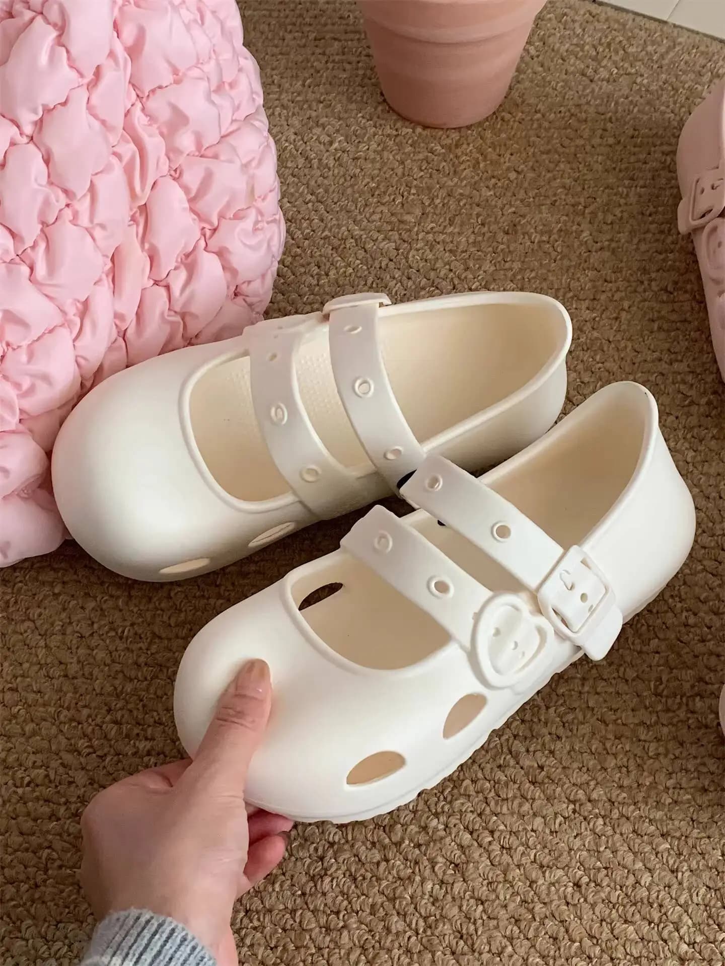 Women's Sandals 2026 Spring Summer Ballet Flats Non-slip Versatile Slippers Soft Sole Mary Jane Casual Sandals