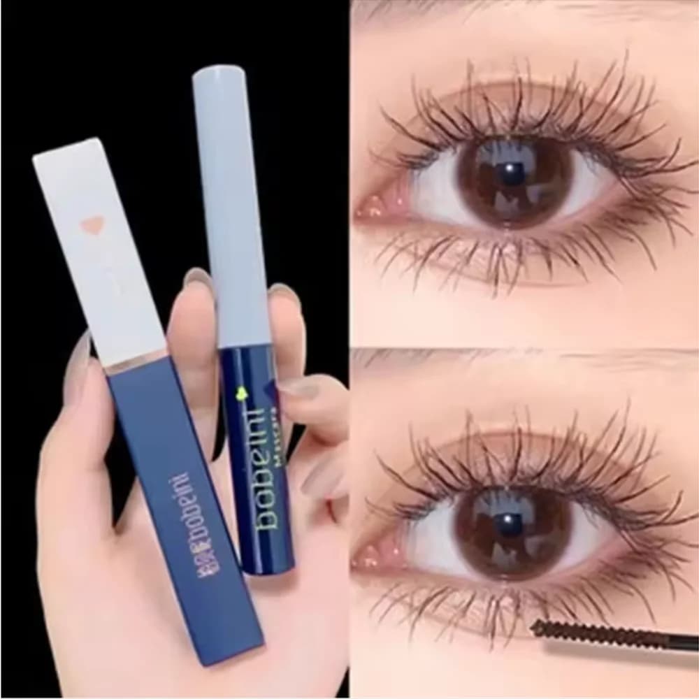 Volumizing Mascara - Incurvante Effect and Long-Term Pencil, Black-brown, with Anti-Slip Brush for Dramatic Eyelashes