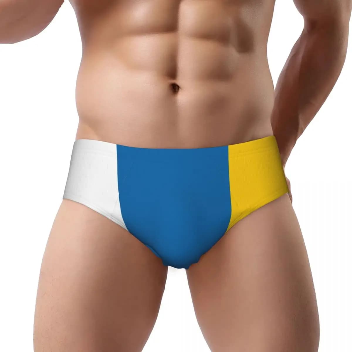 Biancheria intima da uomo personalizzata con bandiera dello stato delle Isole Canarie, slip comfort