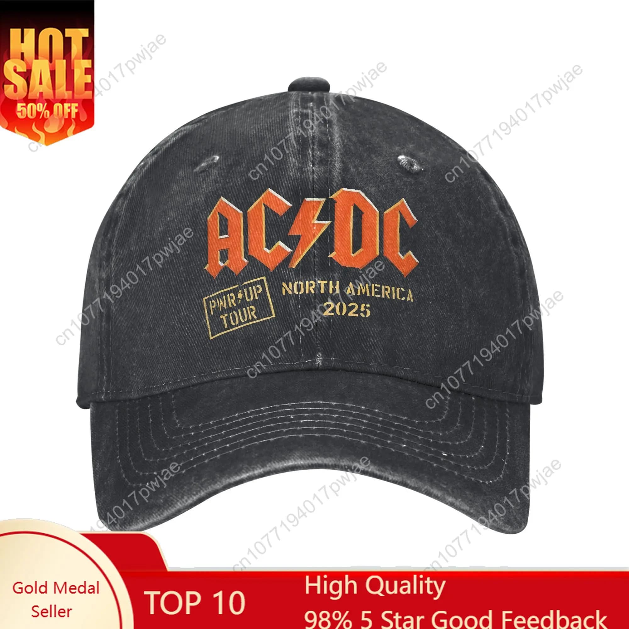 ACs Rock Music Pwr Up World Tour DC EUROPE 2025 Berretto da baseball Accessori per uomo Donna Cappelli da camionista regolabili con fascia mentale