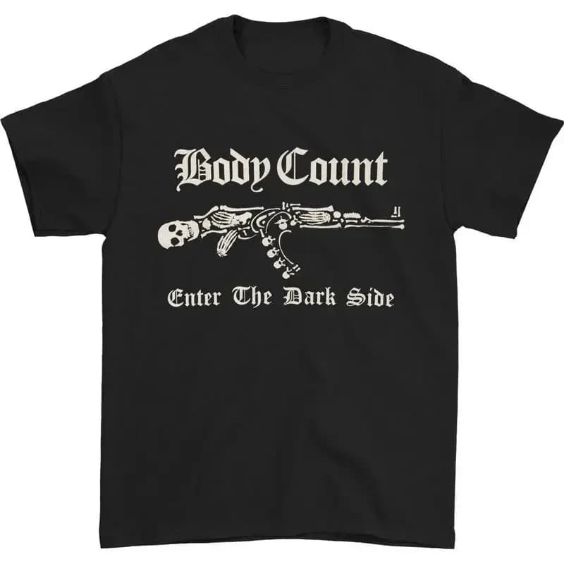 Autentica maglietta BODY COUNT Enter the Dark Side Slim Fit nera S 2XL NUOVA