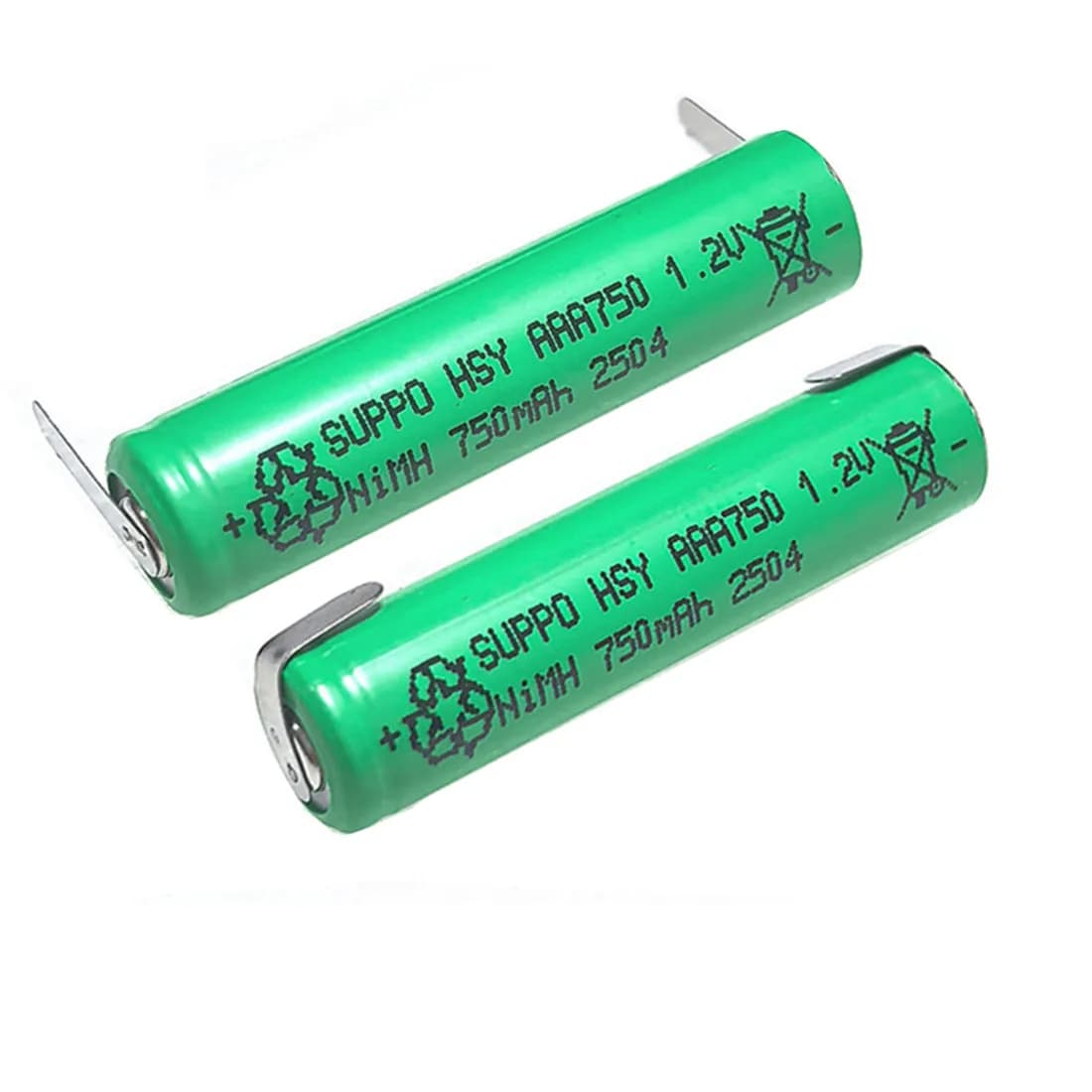 2PCS 1.2V NI-MH HSY-AAA0.75-PHP Battery for Panasonic EW-DM31/DM71W/DM711/DM712K/61/PDM7B, Braun Oral B S15 electric toothbrush