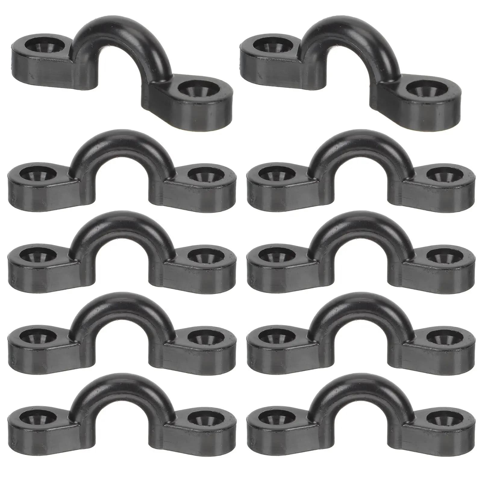 10 Pezzi Occhielli Universali in Nylon per Sistema di Ancoraggio Kayak, Occhielli Elastici per Canoa, Rafting, Snorkeling, Avventure all'Aperto