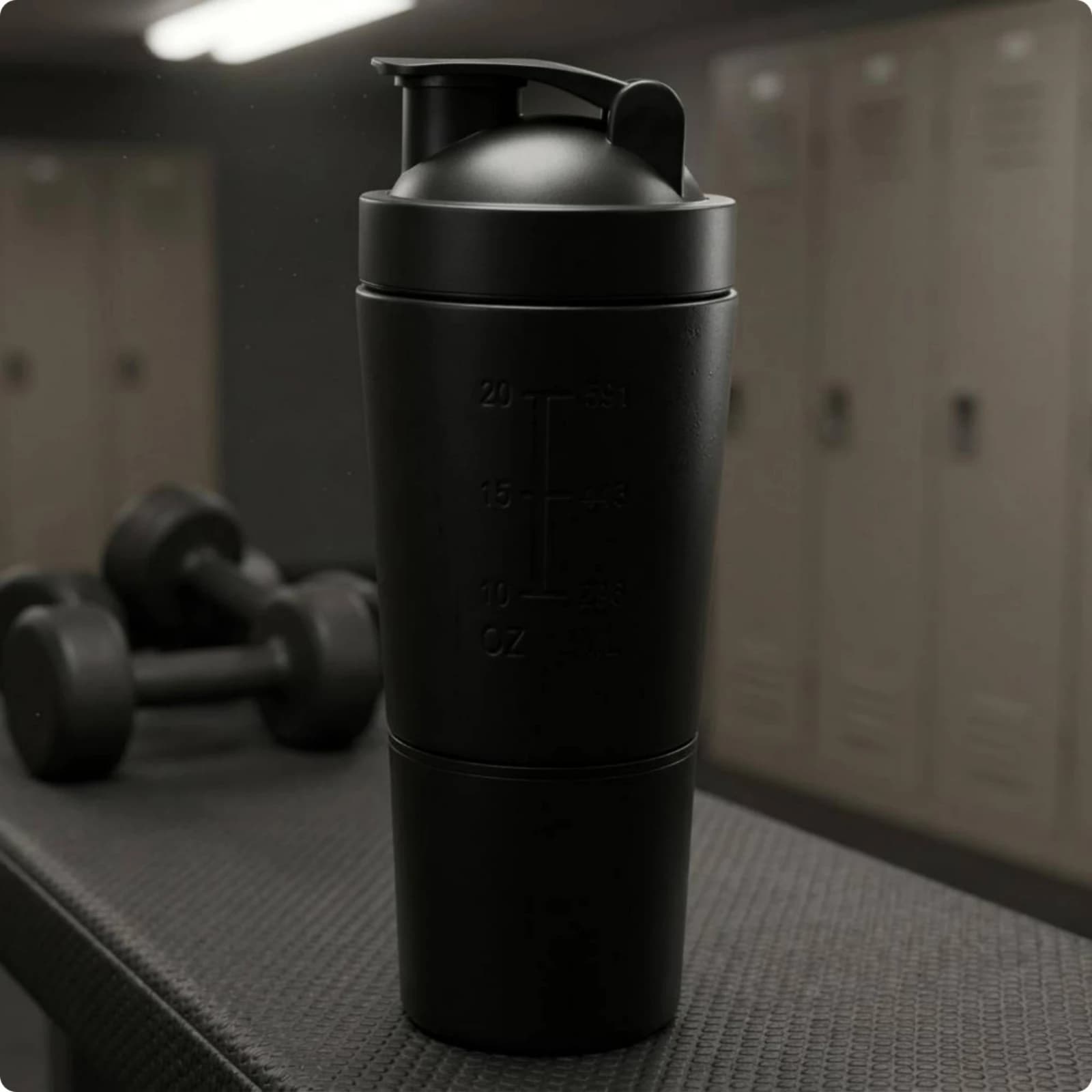 Stainless Steel Shaker Cup Measurement Markings Protein Shaker Cup Protein Blend Bottle Handheld Drinkware BPAsafe for Gym