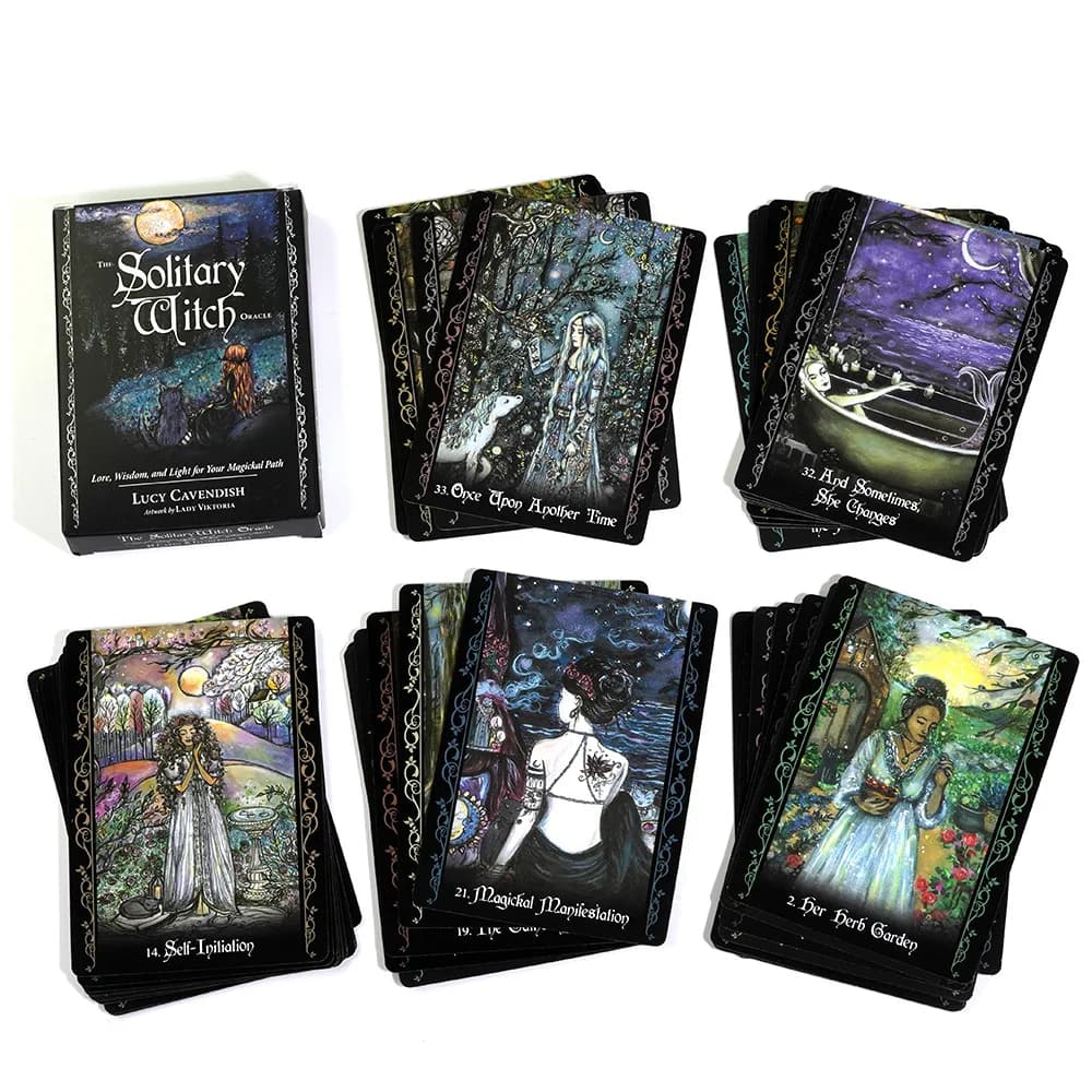 11*6,5 cm The Solitary Witch Oracle: Lore, Saggezza e Luce per il tuo percorso magico Carte da 45 pezzi