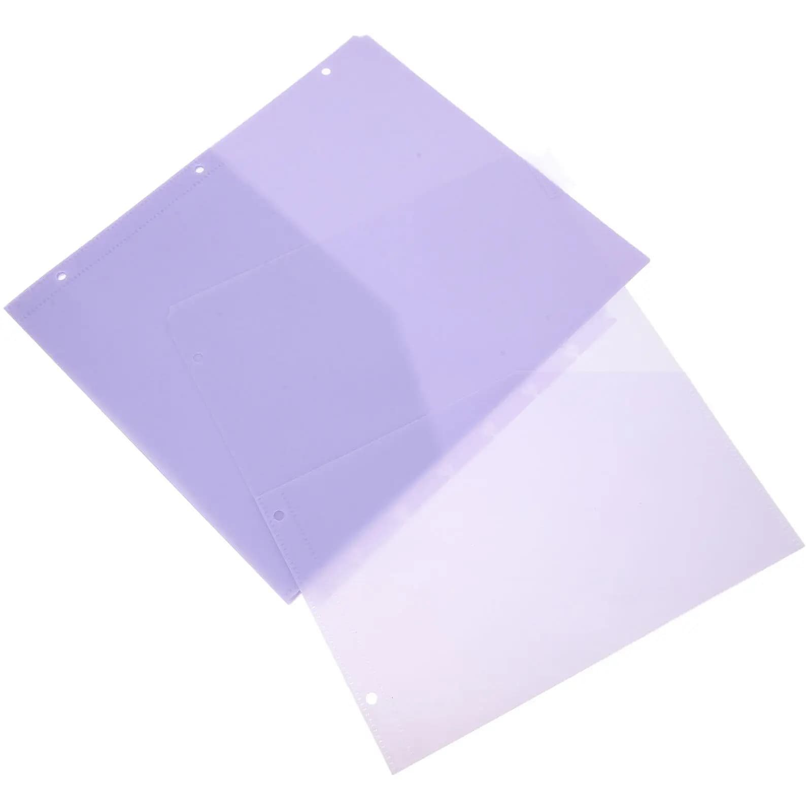 8 tasche per cartelle A4, protezioni per documenti in plastica, organizer trasparenti per documenti con perforazione a 3 fori, per programmi