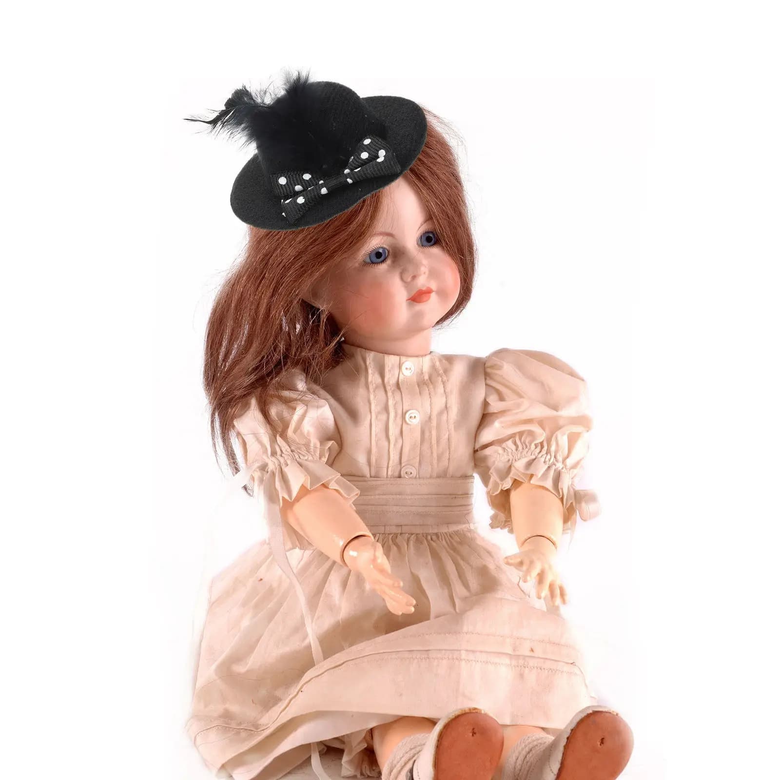4 cappellini in miniatura per artigianato, cappelli da tè per bambine, mini accessori per costumi eleganti