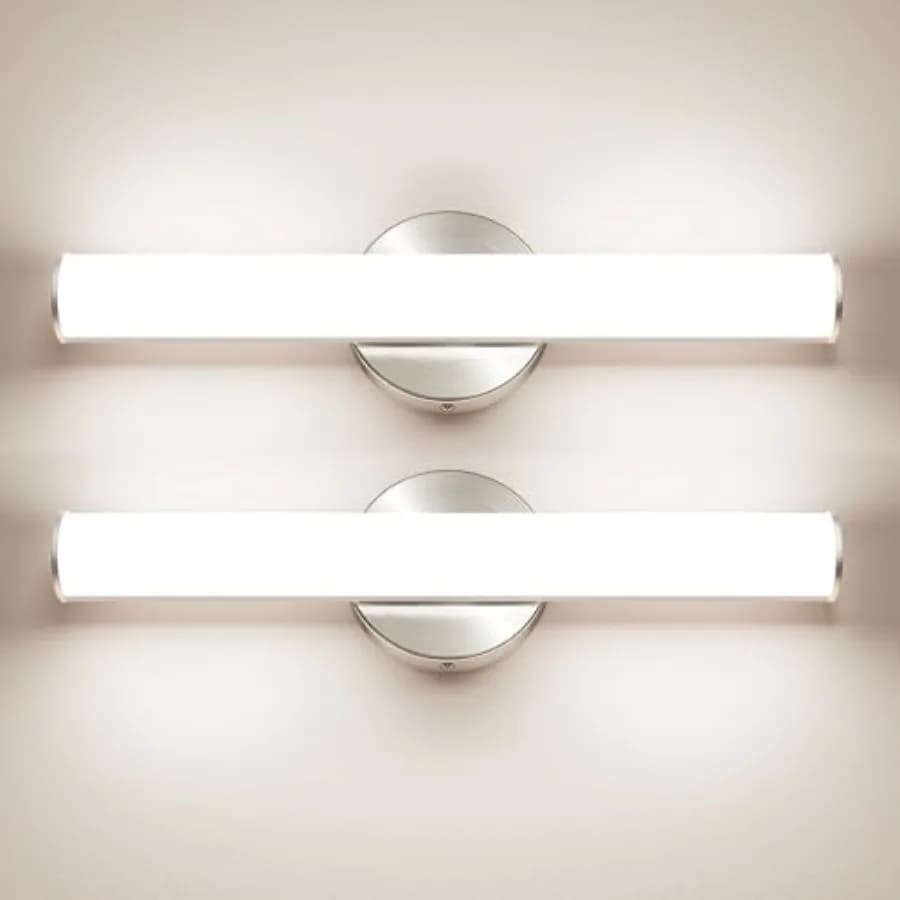 Set di 2 Barre Luminose LED per Specchio da Bagno, Lampade Dimmerabili 17,3 Pollici 12W 1200LM per Illuminazione Sopra Specchio