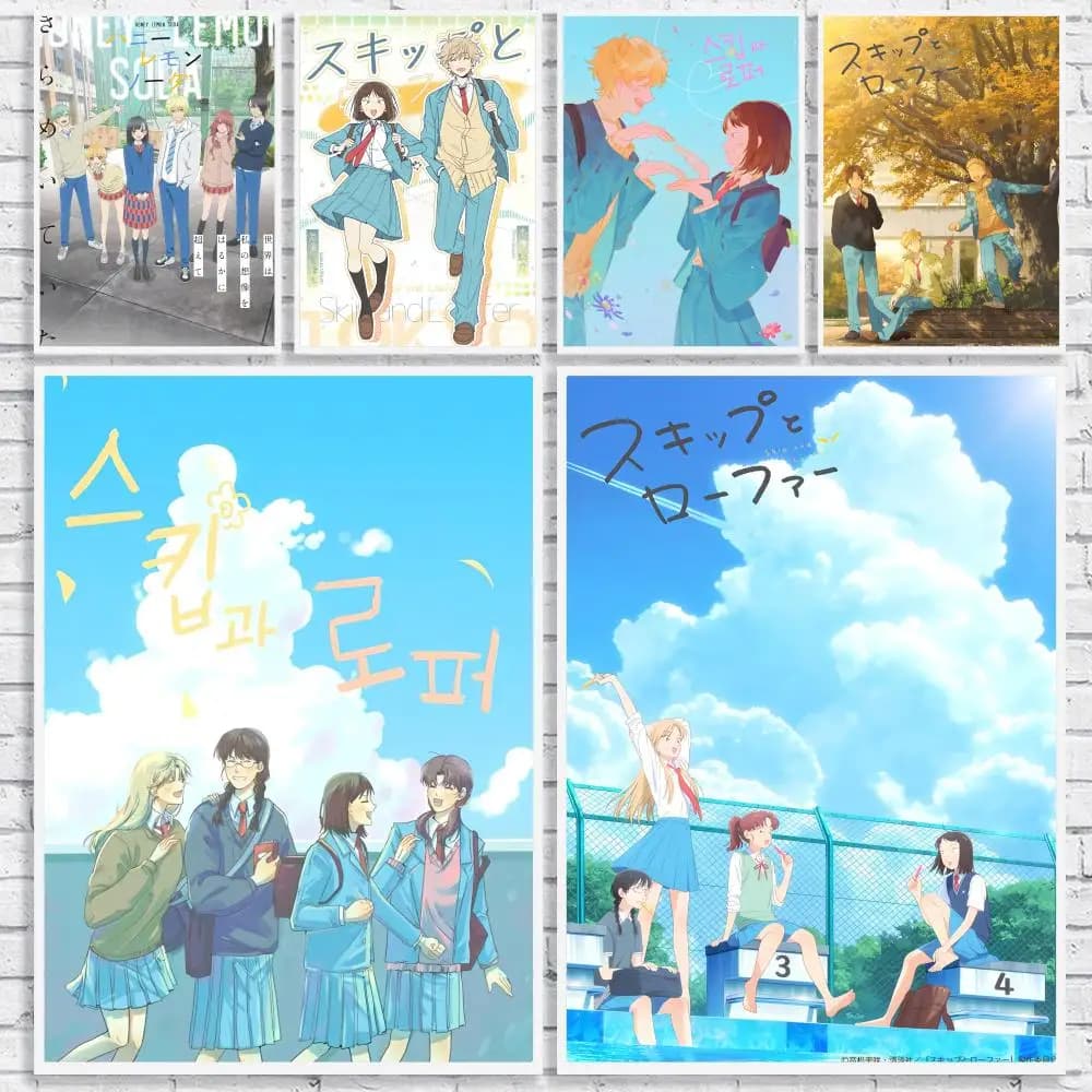 Classic anime s-Skip and loafers Poster Versatile HD Waterproof Wall Art Self-Adhesive Decor for Any Space Ideal Gift