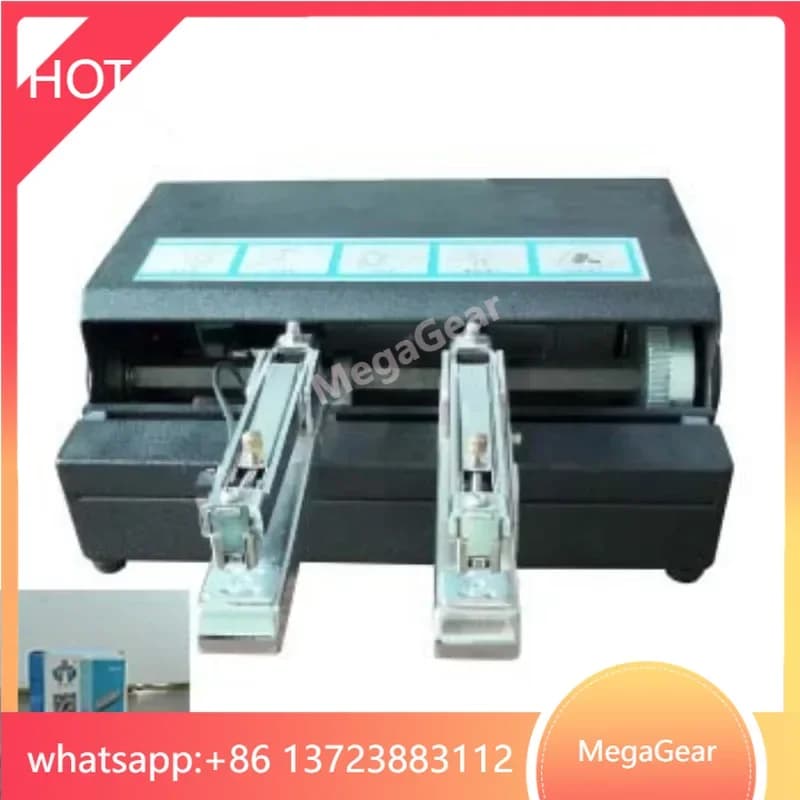 cucitrice automatica in formato 24/6 con 2 teste che lavorano insieme