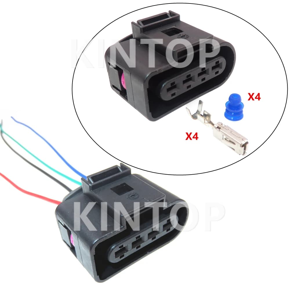 1 Set 4 perni Auto in plastica alloggiamento connettore Auto accensione bobina cavo impermeabile presa 8 k0 973 8 k0973724 per VW Audi