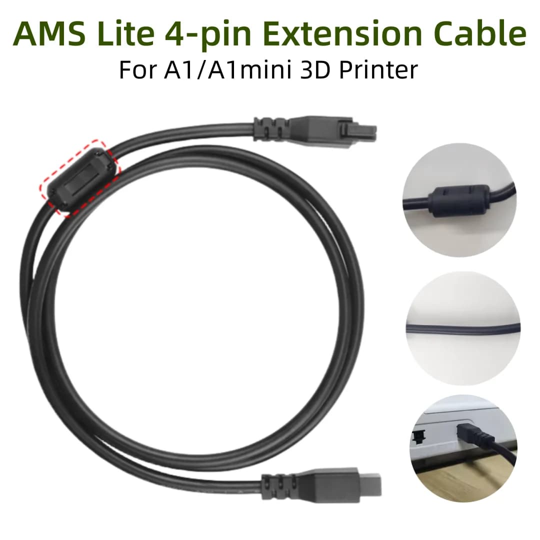 For Bambu Lab AMS Lite 1M 4-pin Extension Cable For Bambu Lab A1/A1mini 3D Printer