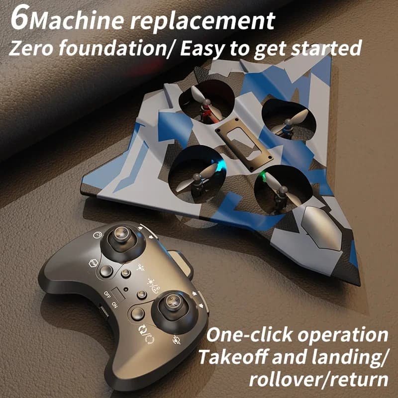6Ch Rc Aereo Schiuma Telecomando Fighter Acrobatico Aereo Resistente alle cadute Drone Altezza Tenere Giochi all'aperto Bambini Natale CapodannoGift