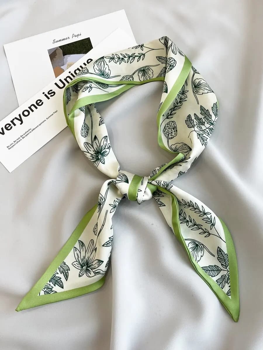 Women's Floral Print Scarf, Suitable For Daily Wear Hair Band Turban Headband Sweatband, School Stuff, College, Headbands Fall