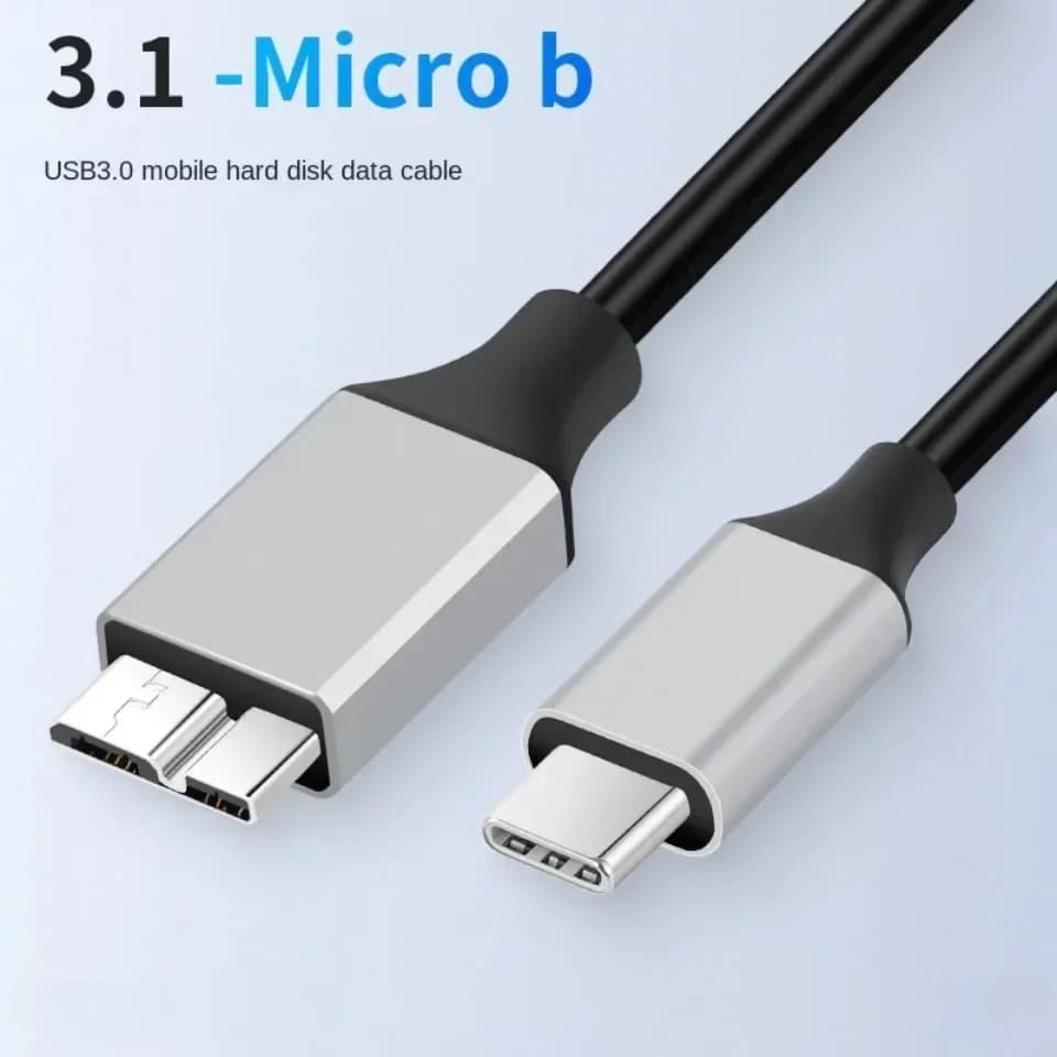 Cavo USB C a Micro B 10Gbps per Trasferimento Dati Veloce, Cavo per Disco Rigido Esterno per SSD HDD PC MacBook Pro 0,3m 1m