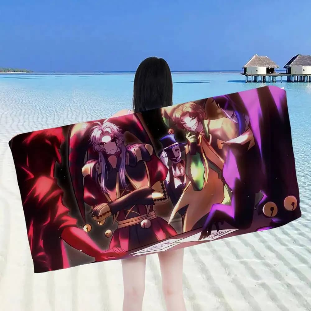Game The Freak C-Circus Grandi asciugamani da spiaggia in microfibra, asciugamano ad asciugatura rapida, asciugamano da spiaggia, asciugamano da piscina per viaggi, piscina, yoga