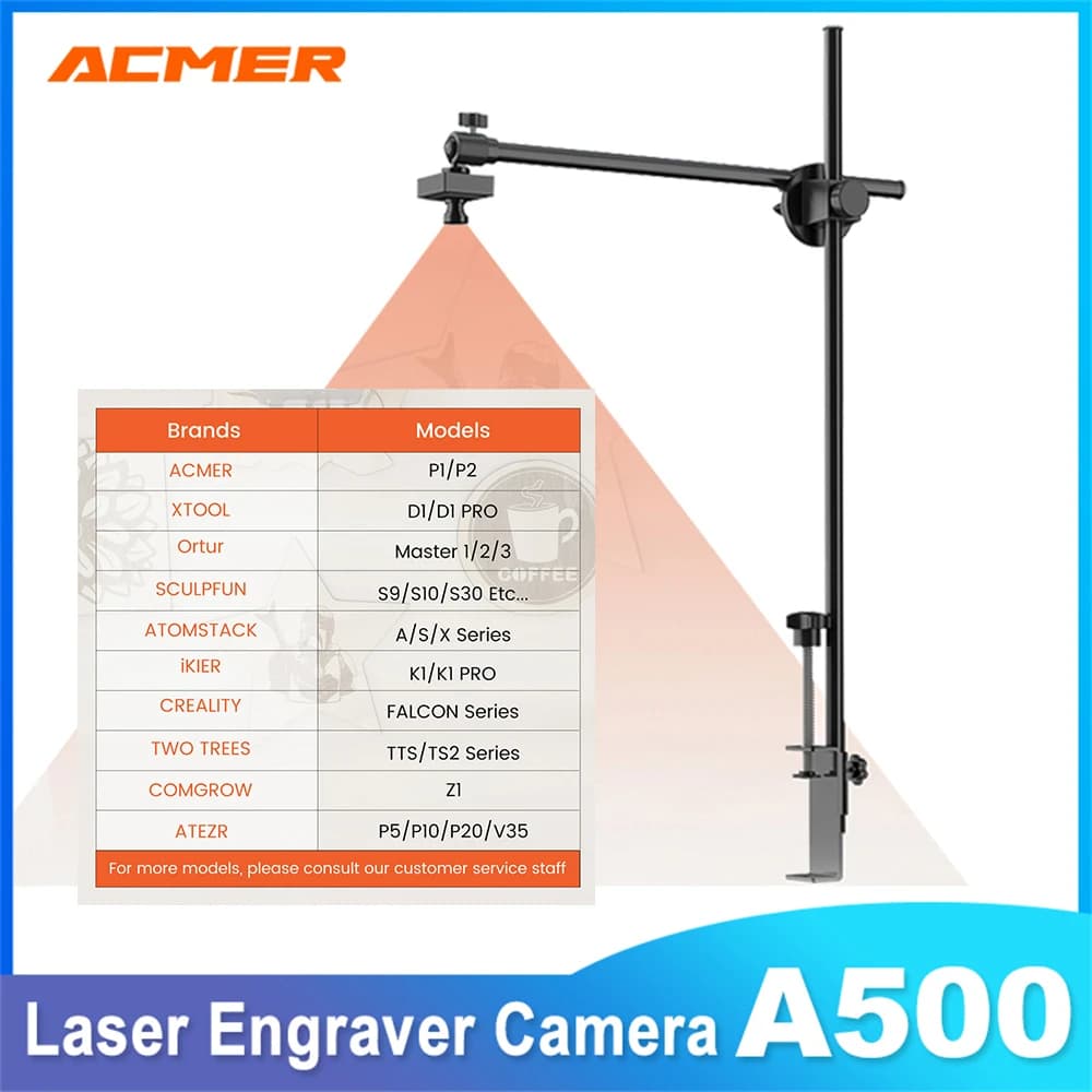 ACMER A500 Lightbrun Fotocamera per ACMER XTOOL SCULPFUN Atomstack Ortur IKIER CREALITY DUE TREES COMGROW Macchina per incisione laser