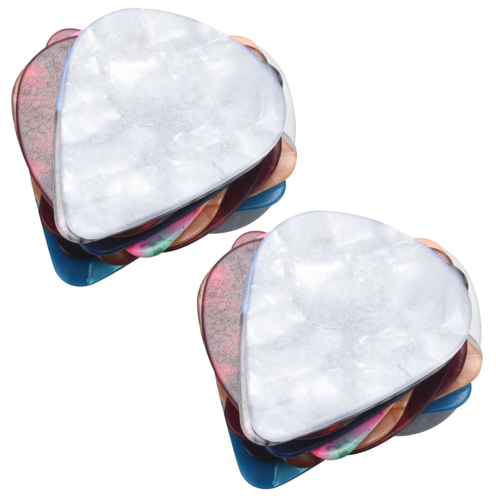 Plettri per chitarra sottili in celluloide colorato da 40 pezzi 0,46 mm / 0,71 mm Colore casuale-B60B