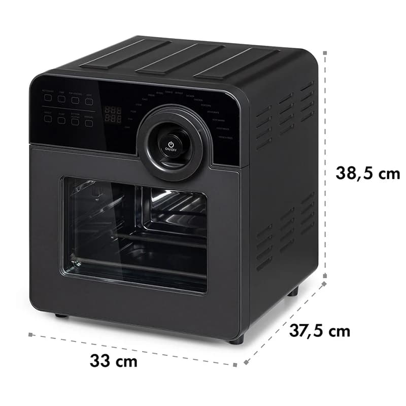 Friggitrice ad aria quadrata intelligente digitale da 1700 W 15 litri Grande finestra visibile 50-220 gradi 10 preimpostazioni Forno in acciaio inossidabile 6 Accessori standard
