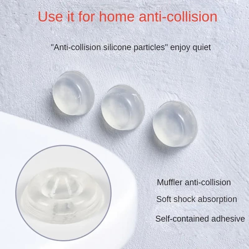 Adesivo silenziatore a grana trasparente tappo per porta in Silicone cuscinetti protettivi per mobili autoadesivi cuscino ammortizzatore per paraurti