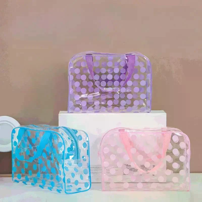 Borse per il Trucco in PVC Trasparente, Pochette da Viaggio Impermeabili con Motivi Floreali per Donne, Contenitori per Cosmetici e Articoli da Toilette