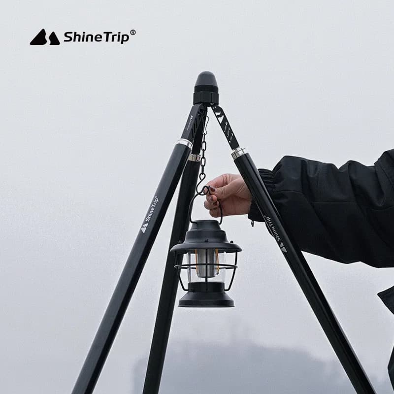 ShineTrip Outdoor Pyramid Tent Support Tripod Aluminum Alloy Canopy Pole Top Pin A-shaped Tent Camping Accessories