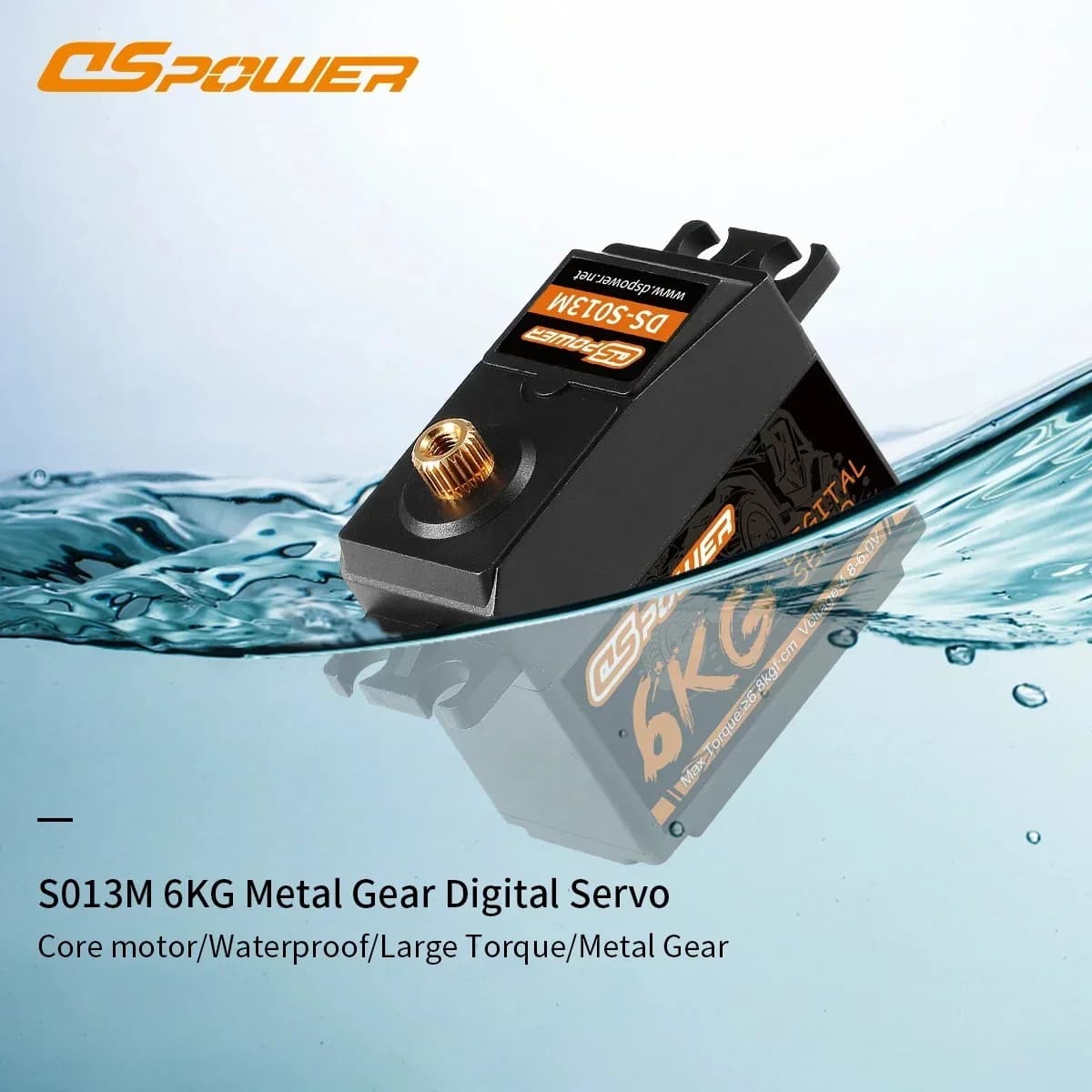 DSpower 6KG Mini Servo Digitale Impermeabile Metal Gear Servo 4.8 ~ 6.0V per RC Auto Barca Elicottero Aereo Aereo Drone Modello Giocattoli