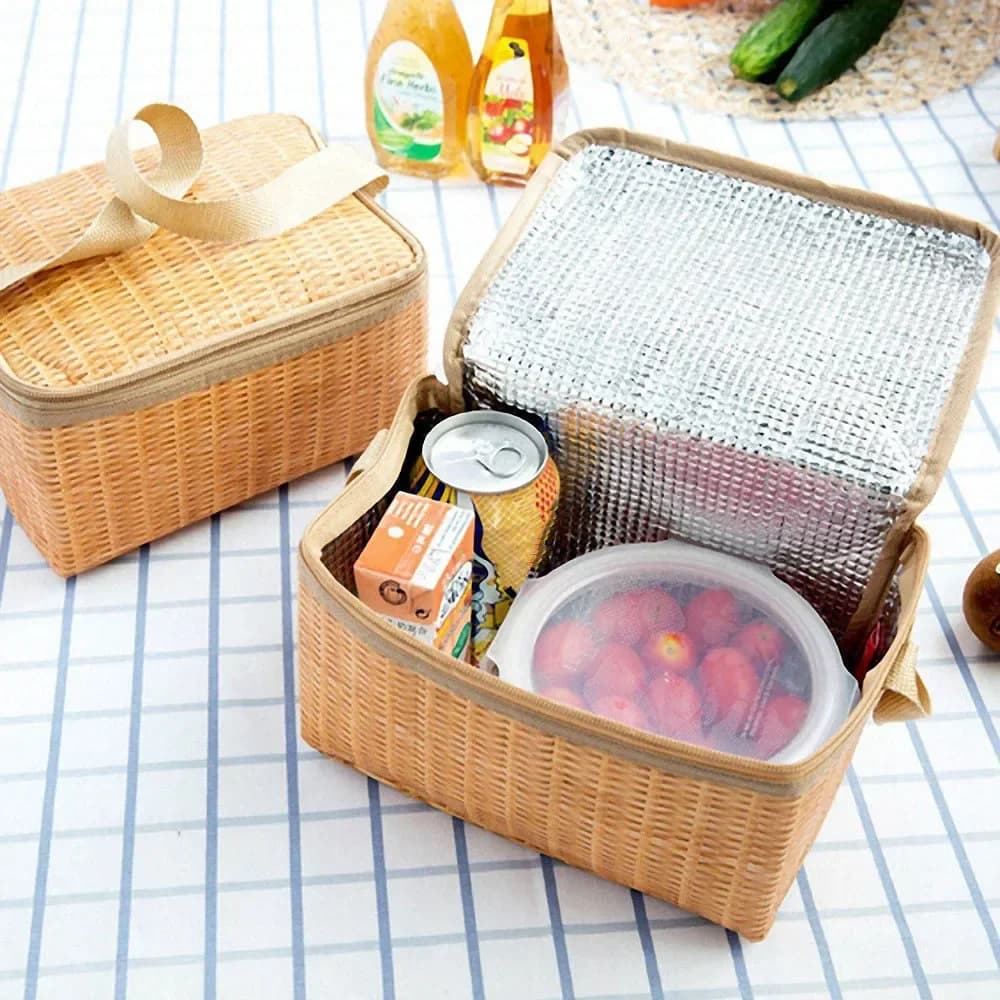Borsa da Picnic all'aperto portatile stoviglie impermeabili cestino per alimenti termico isolato per Picnic in campeggio