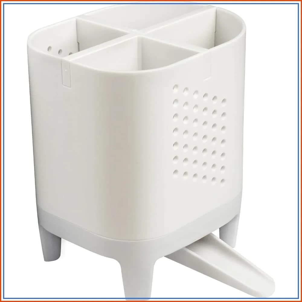 Self Draining Toothbrush Holder for Bathroom Counter – Detachable Funnel for Electric & Manual Toothbrushes, Family Toothpaste Holder Set